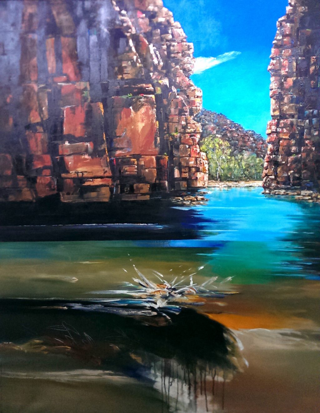 Silver Perch 'flipping' - Bighole Eilery Creek /  Alice Springs